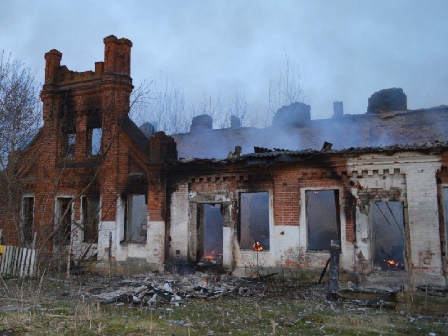 Пожар на Старожиловском конном заводе